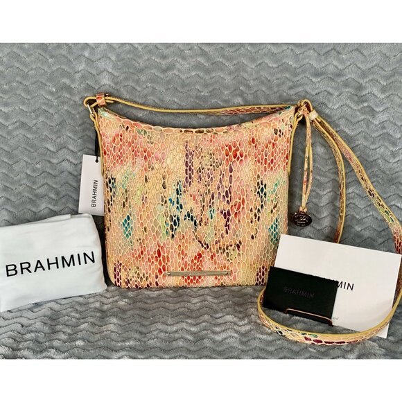 Brahmin Jody Multi Junie Snake Embossed Leather Crossbody H78183000050 NWT - Picture 12 of 16